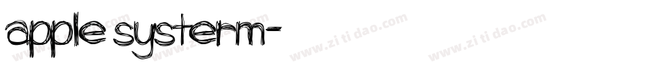 apple systerm字体转换